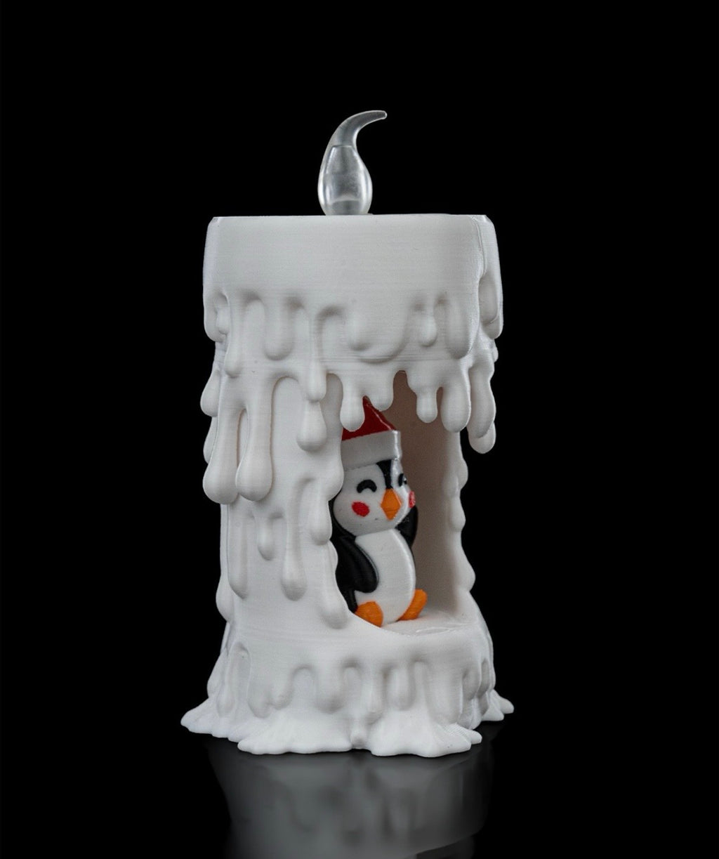 Penguin Battery Tea Light Candle Holder