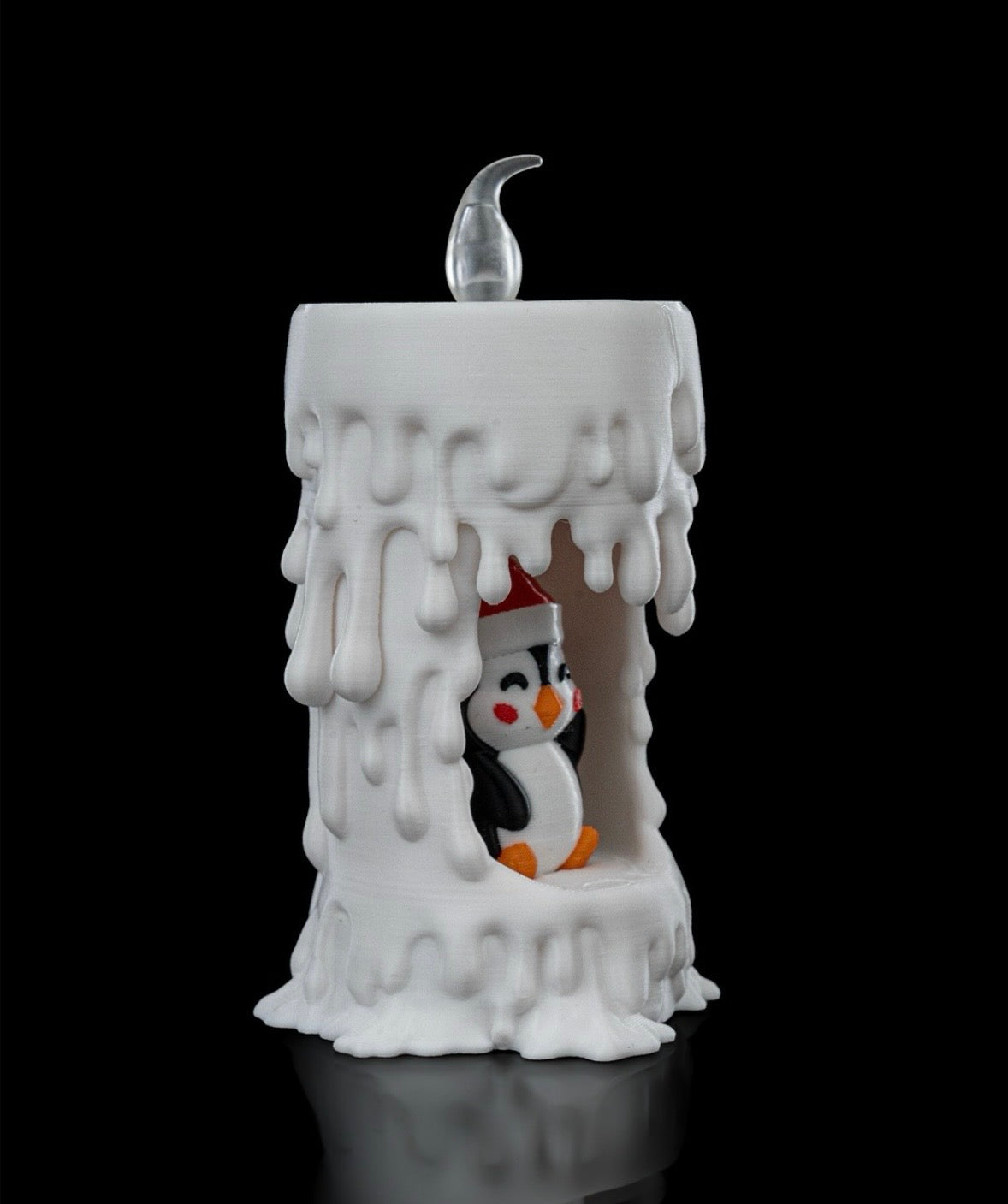 Penguin Battery Tea Light Candle Holder