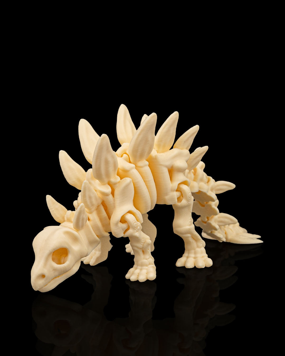 3D printed Stegosaurus skeleton figure