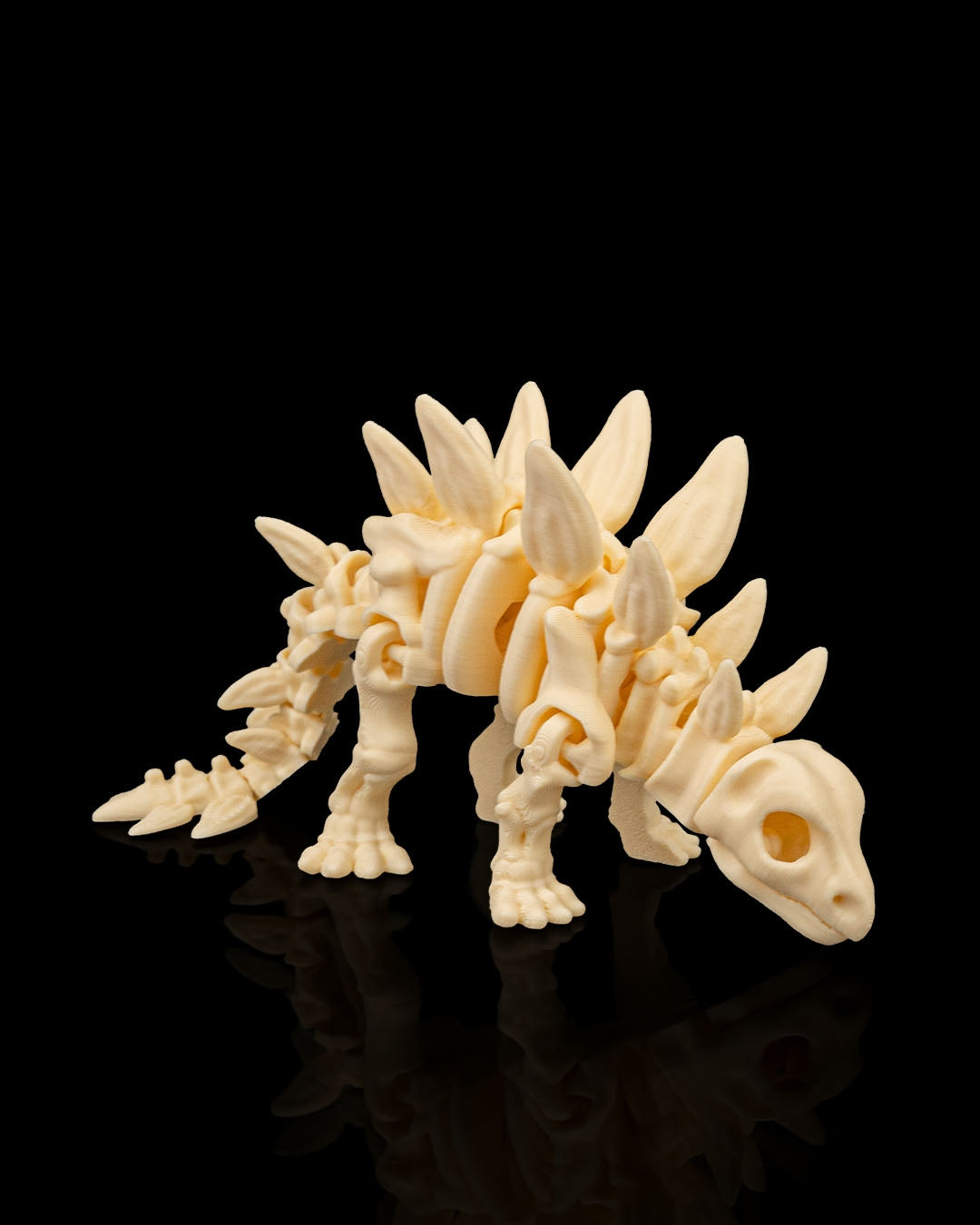 Stegosaurus skeleton figure alternate view