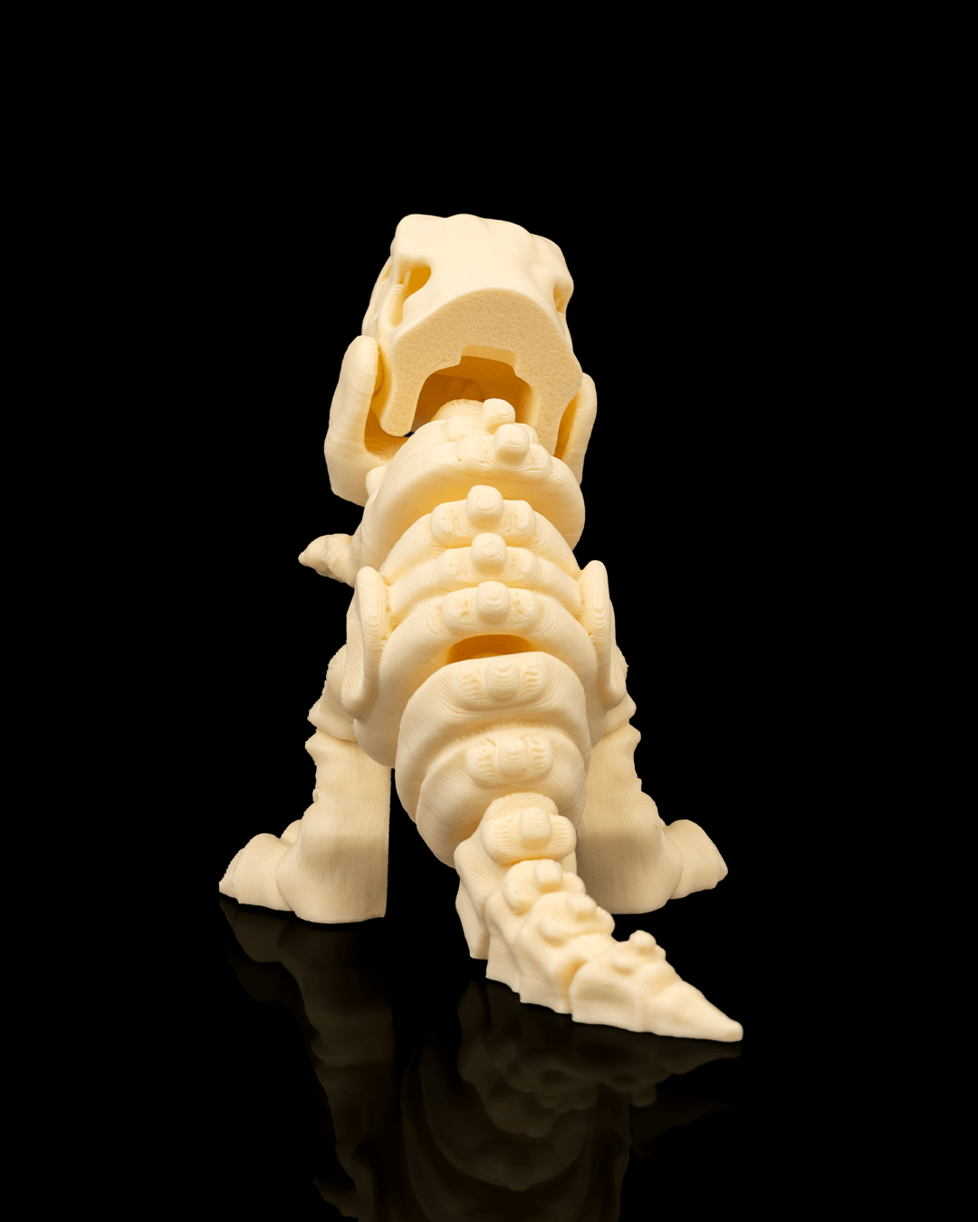 T. rex skeleton figure rear view